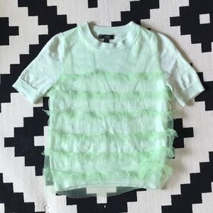 Tiered tulle sweater